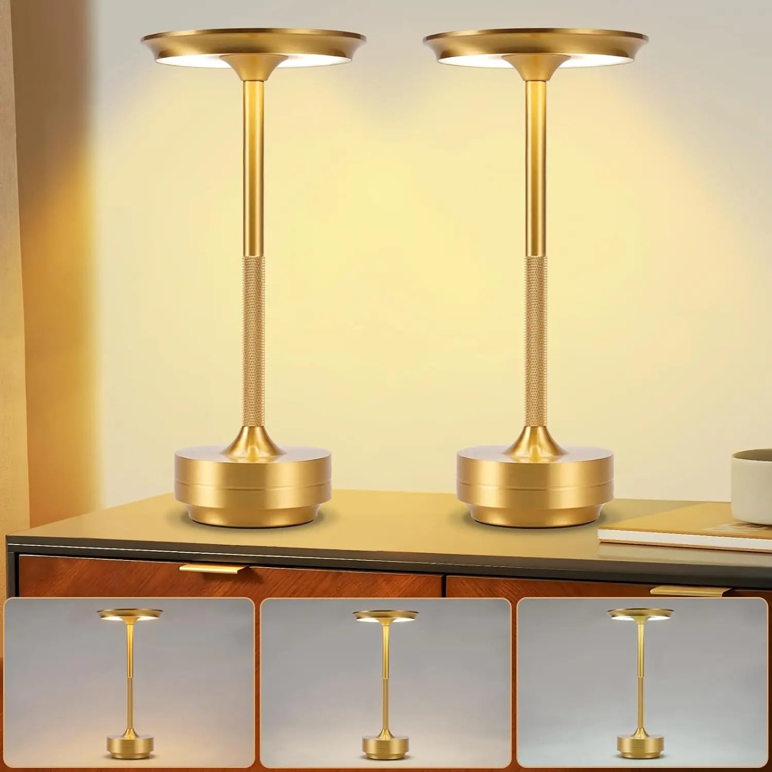 Lampe de table LED sans fil rechargeable – veilleuse d'ambiance rechargeable
