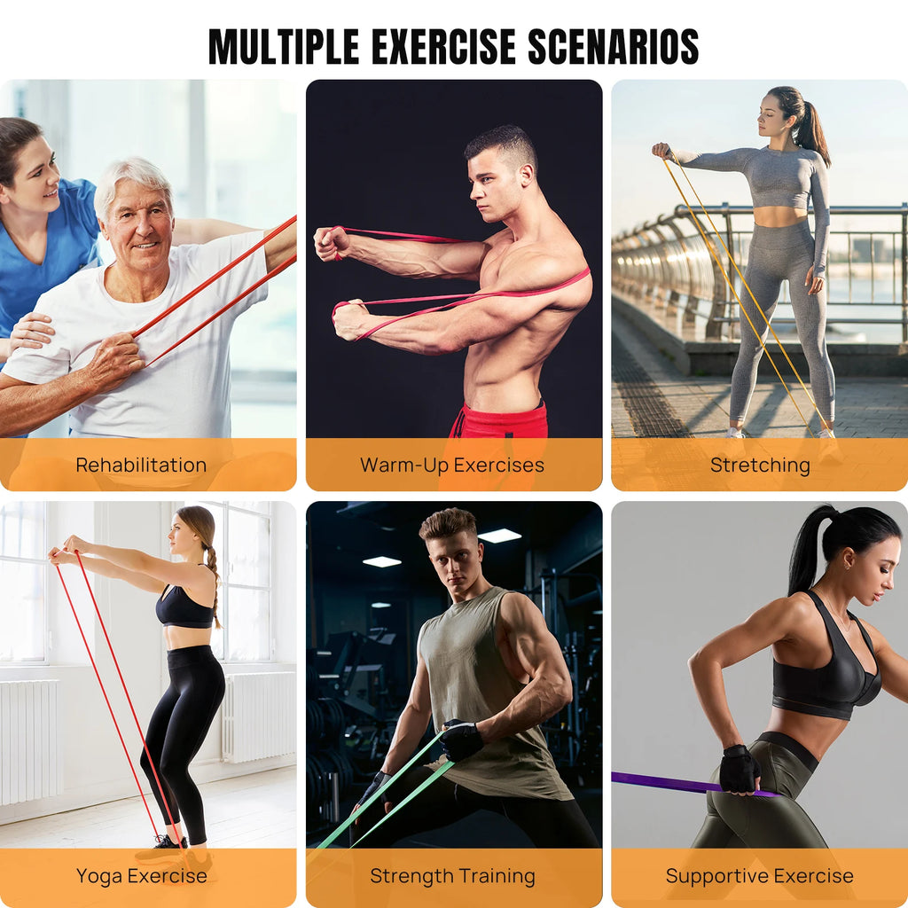 Bandes de résistance élastiques – set fitness – lot de 5