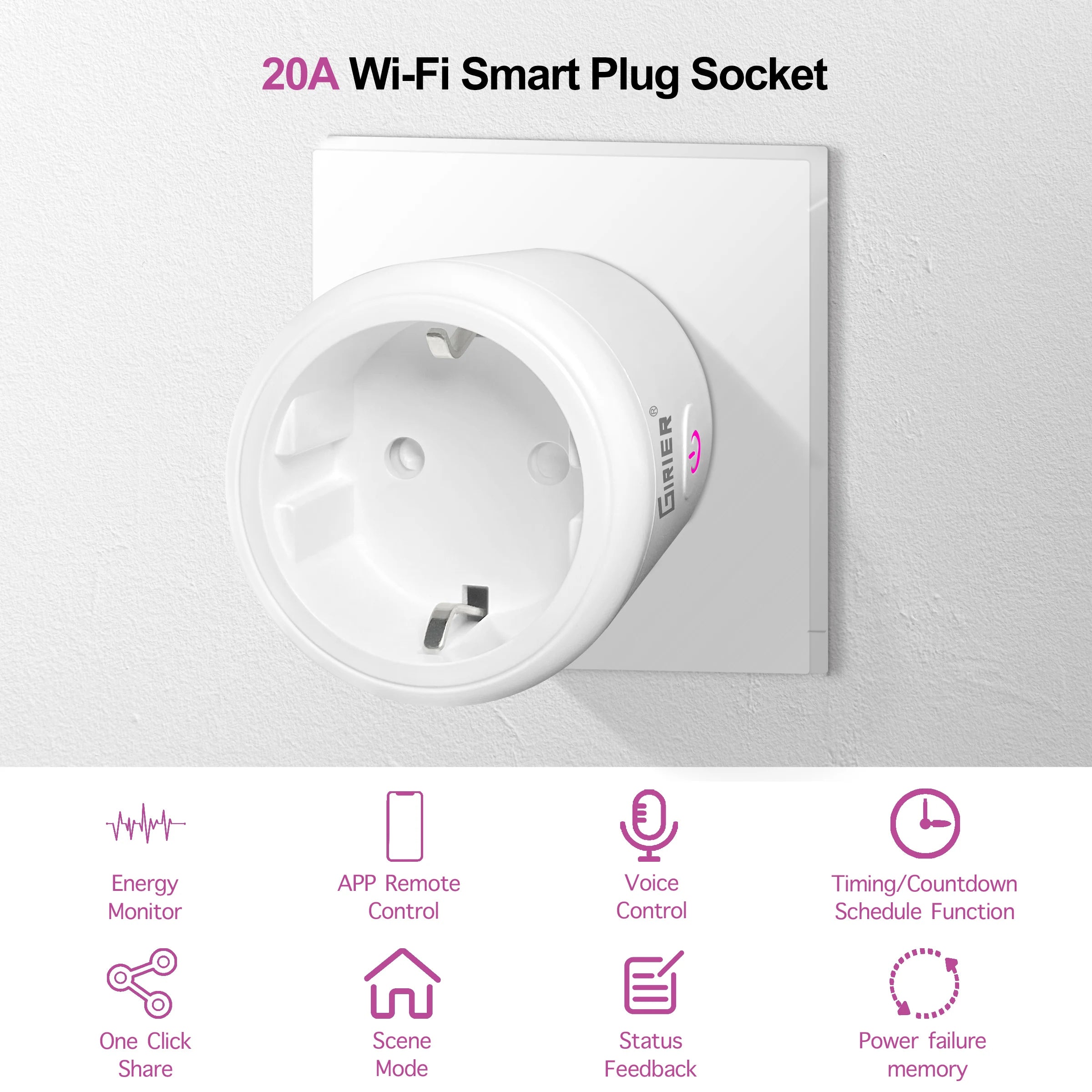 Prise connectée WiFi – suivi de consommation – télécommande