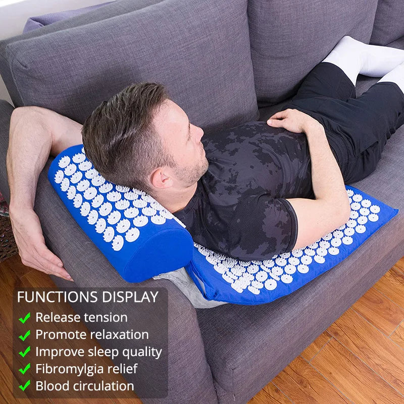 Tapis d'acupression + coussin – rituel détente