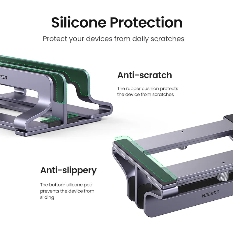 Support PC portable en aluminium pliable