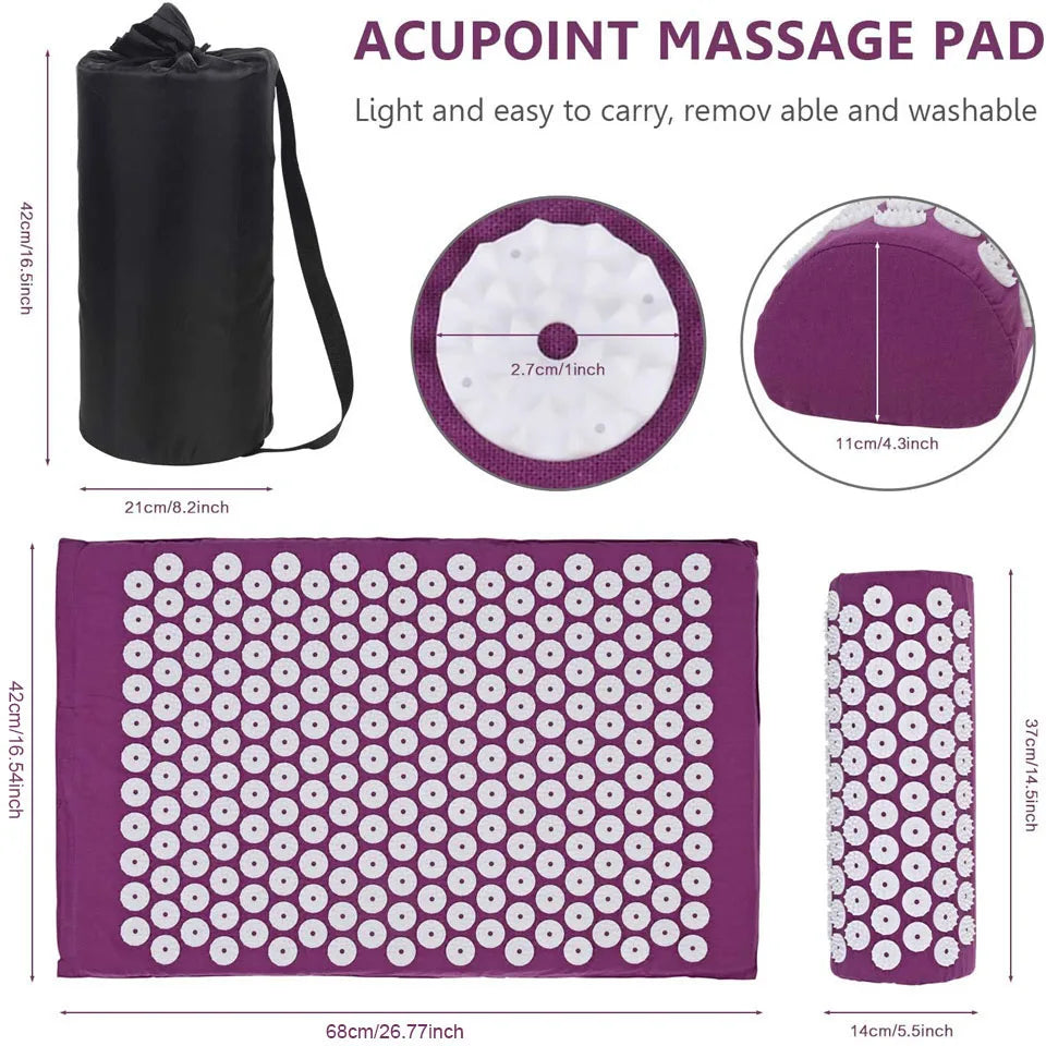 Tapis d'acupression + coussin – rituel détente