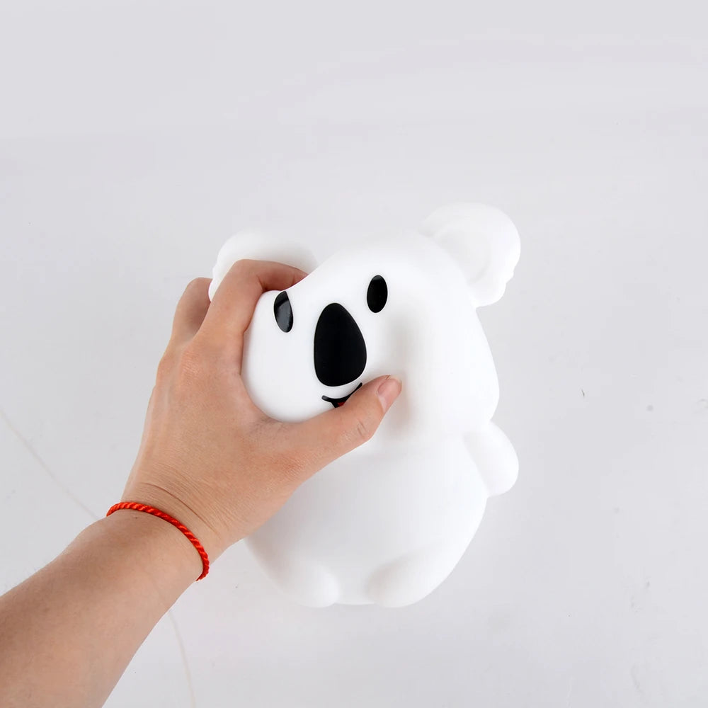 Veilleuse bébé en silicone – lumière douce tactile – télécommande