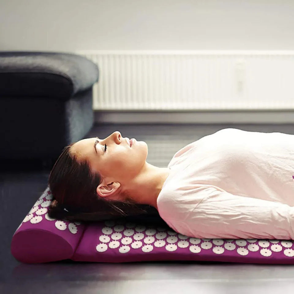 Tapis d'acupression + coussin – rituel détente