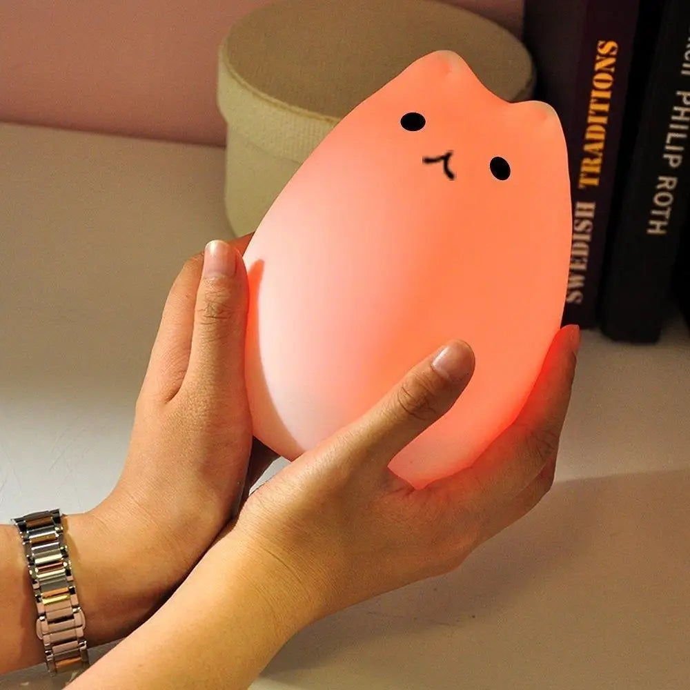 Veilleuse bébé en silicone – lumière douce tactile – RGB
