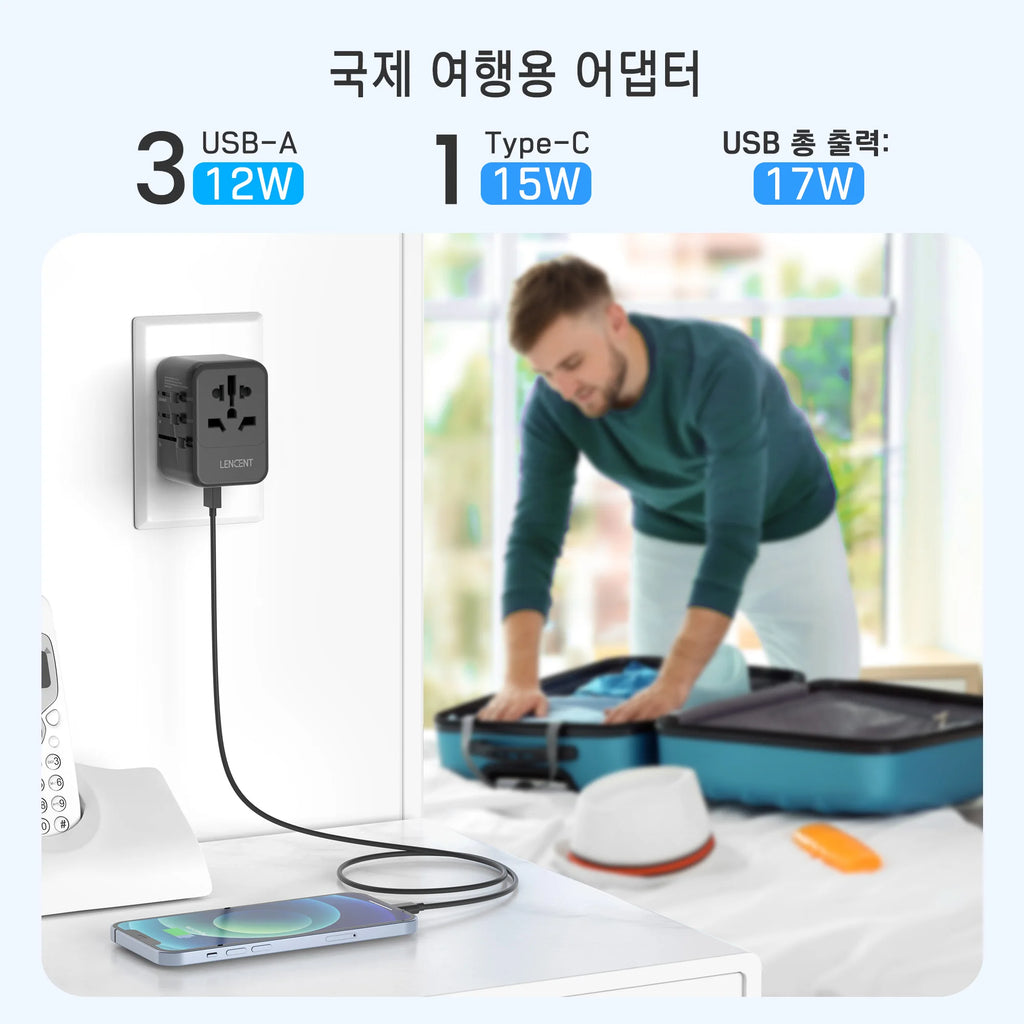 Adaptateur de prise universel de voyage – USB-C