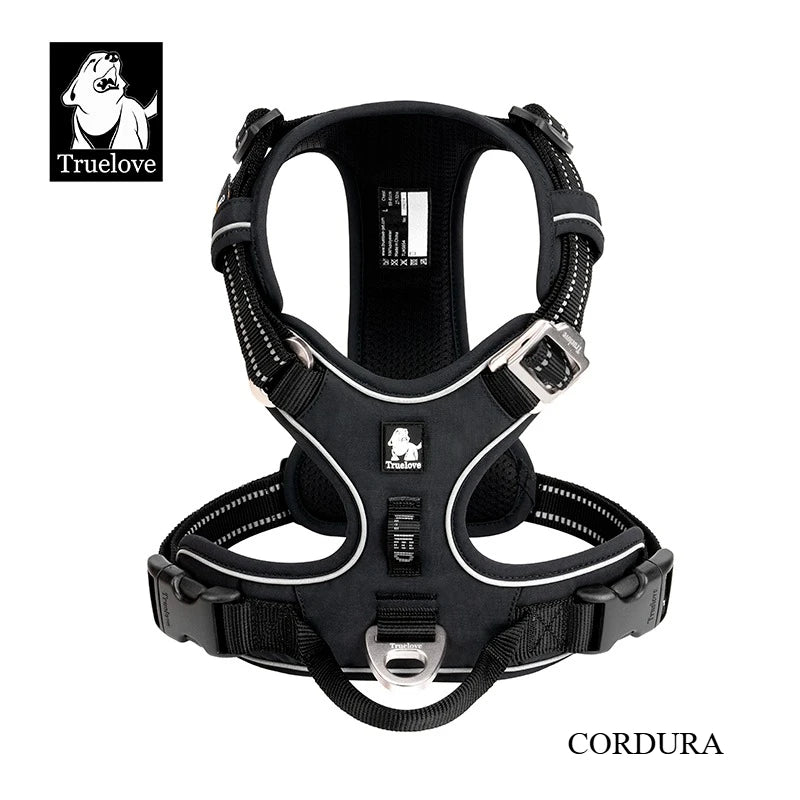 Harnais anti-traction réglable pour chien + laisse