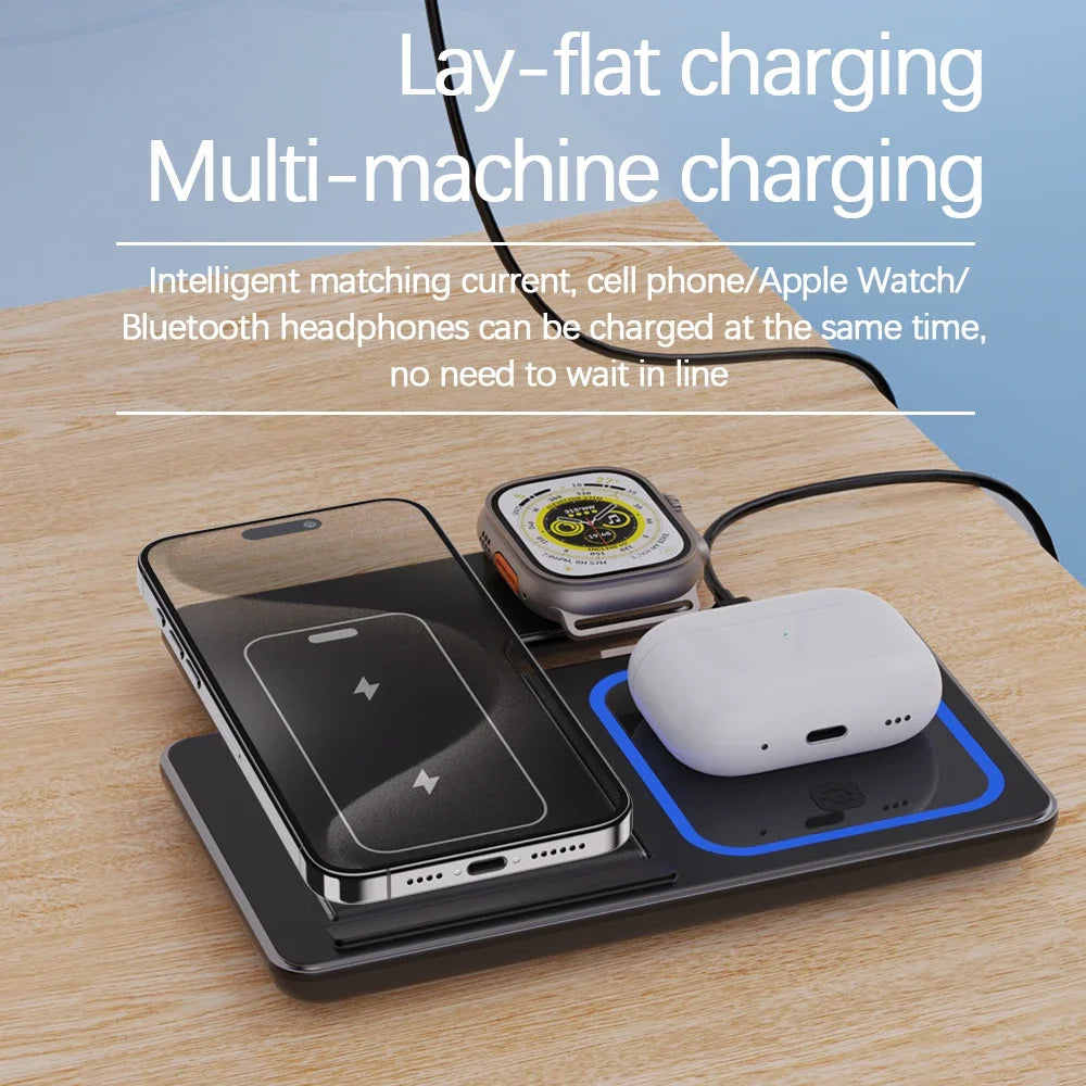 Station de charge sans fil 3-en-1