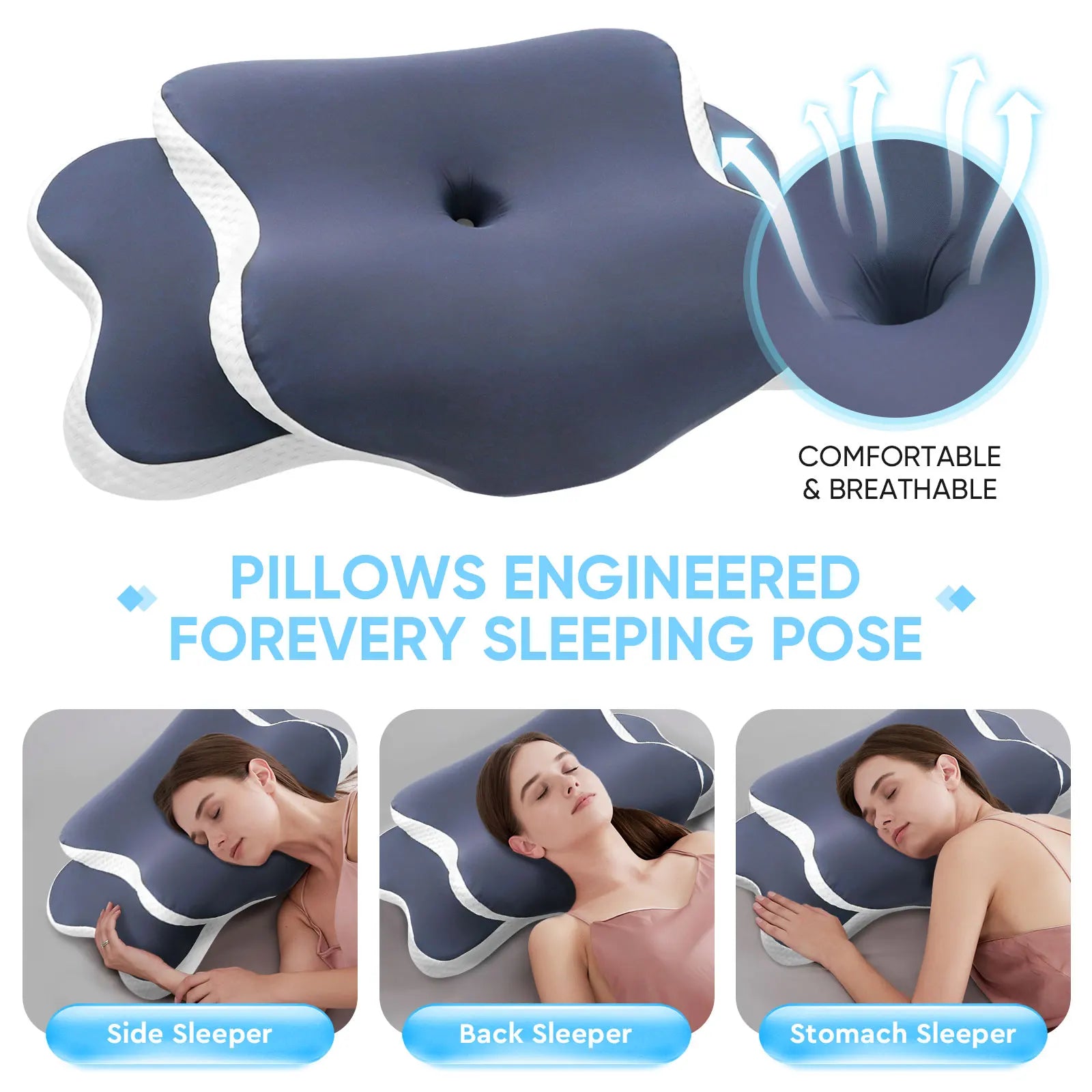 Oreiller ergonomique à mémoire de forme
