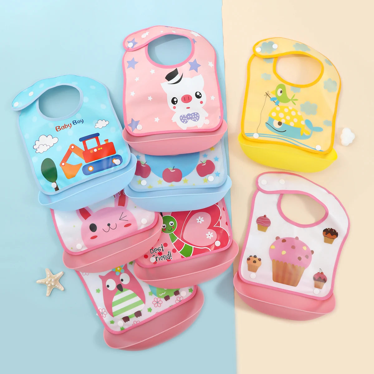 Set repas bébé en silicone – à ventouse