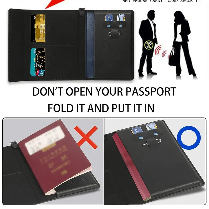 Pochette passeport anti-RFID – tour de cou