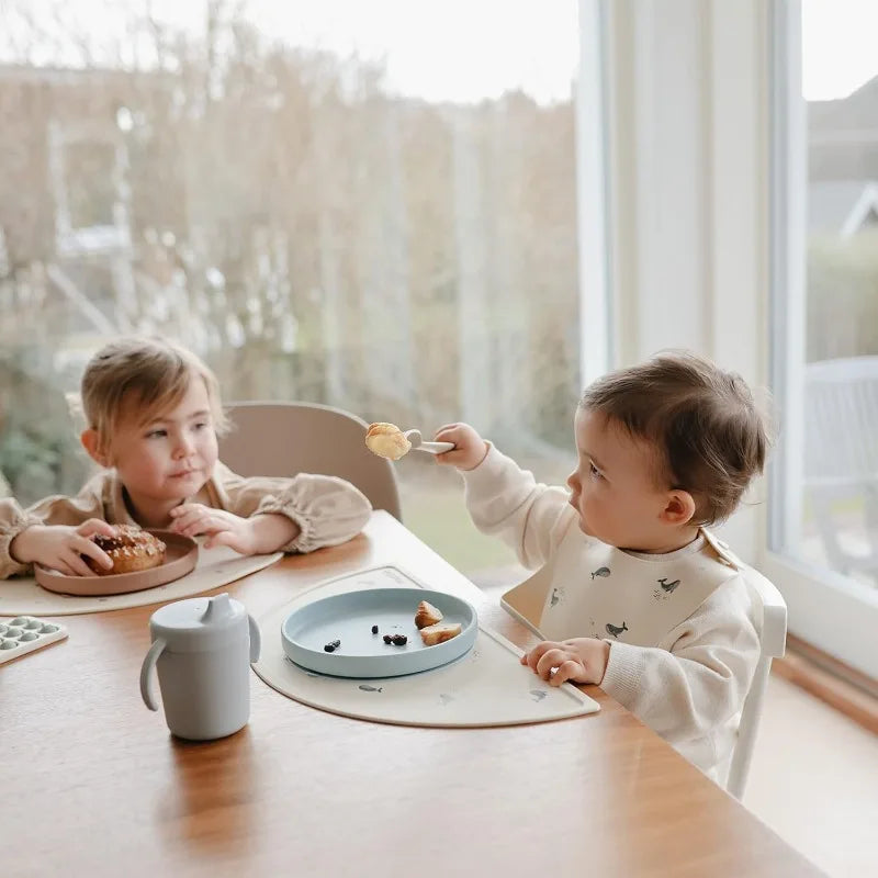 Set repas bébé en silicone – à ventouse
