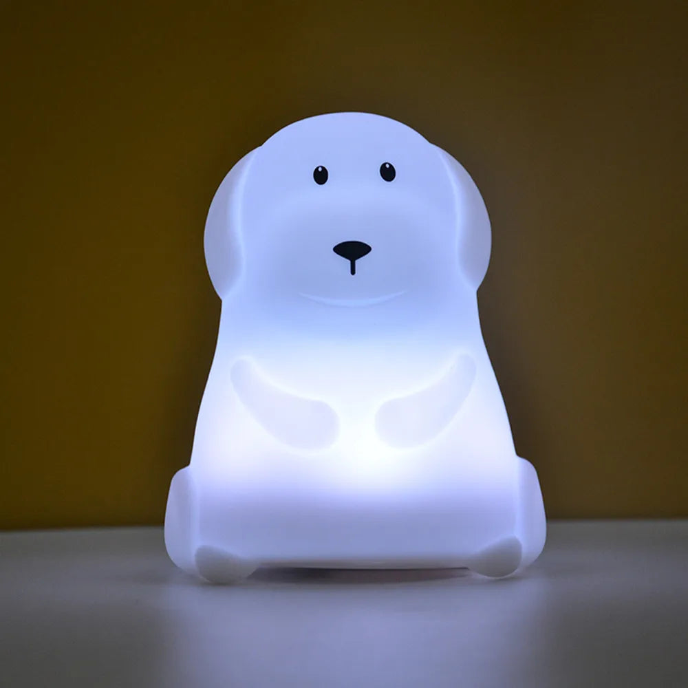 Veilleuse bébé en silicone – lumière douce tactile