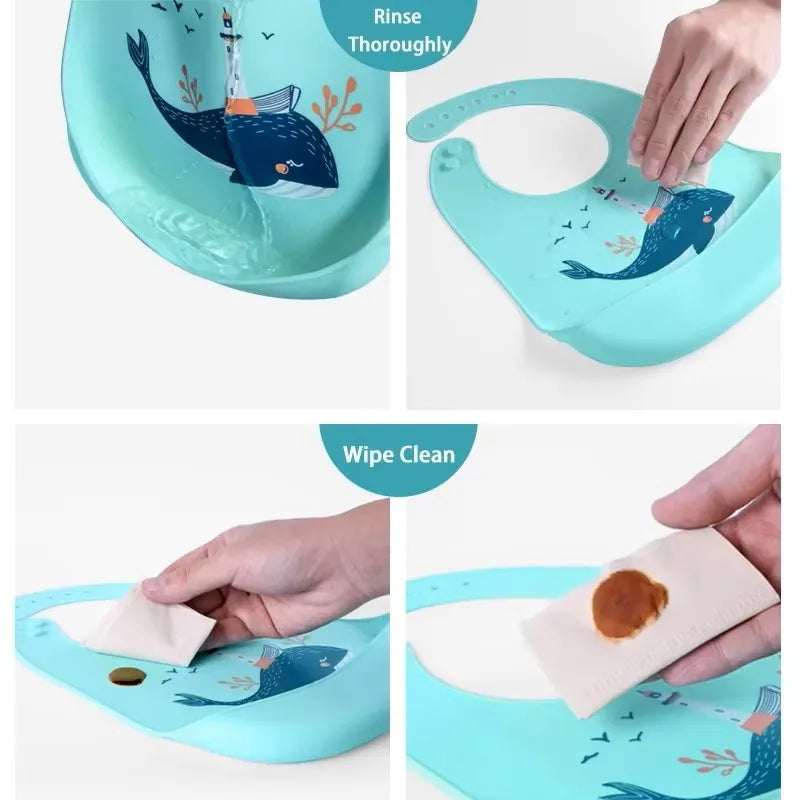 Set repas bébé en silicone – à ventouse