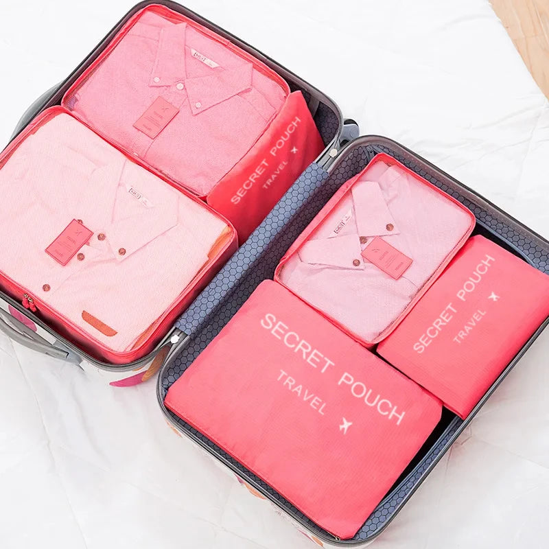 Cubes de rangement de voyage à compression – lot de 6