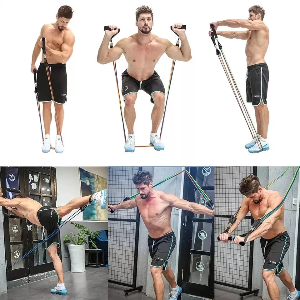 Bandes de résistance élastiques – set fitness – lot de 11