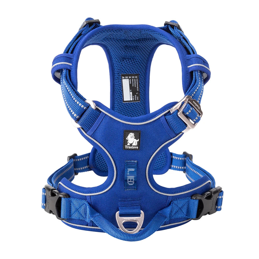 Harnais anti-traction réglable pour chien + laisse