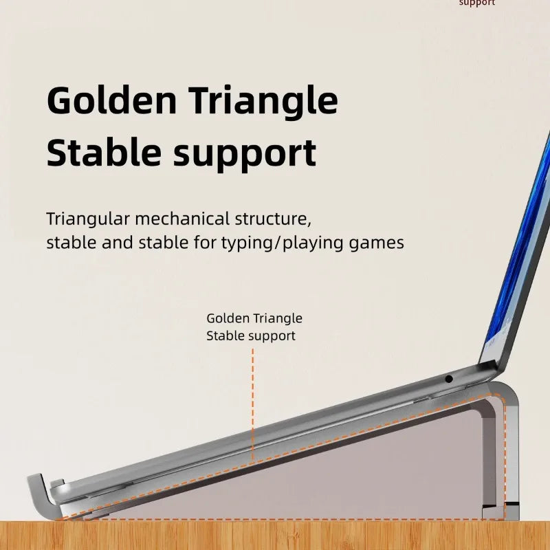 Support PC portable en aluminium pliable