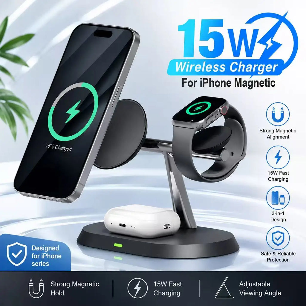 Station de charge sans fil 3-en-1