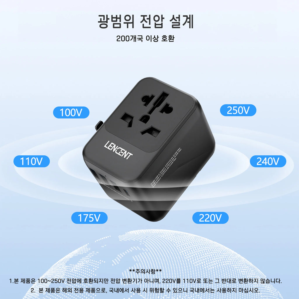 Adaptateur de prise universel de voyage – USB-C