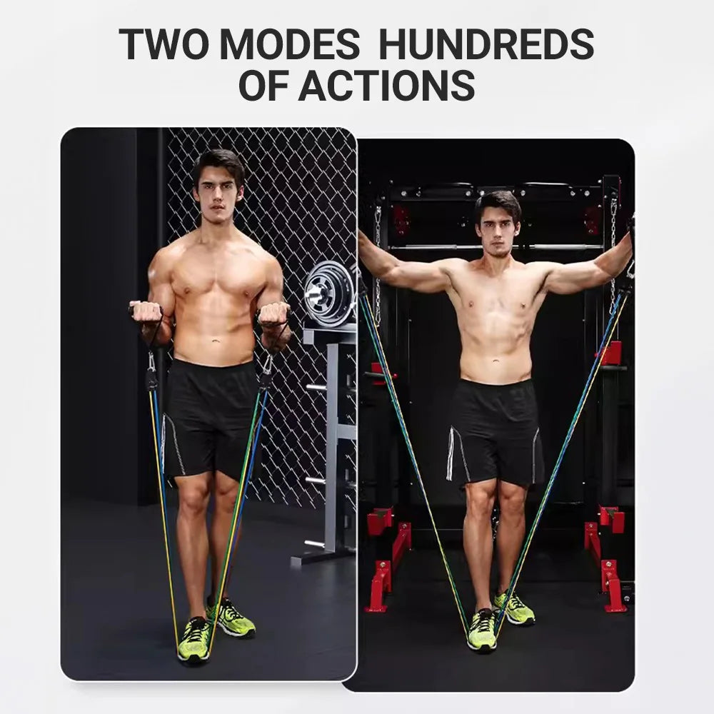 Bandes de résistance élastiques – set fitness – lot de 14