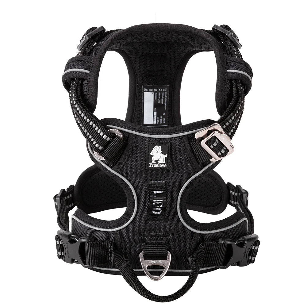 Harnais anti-traction réglable pour chien + laisse
