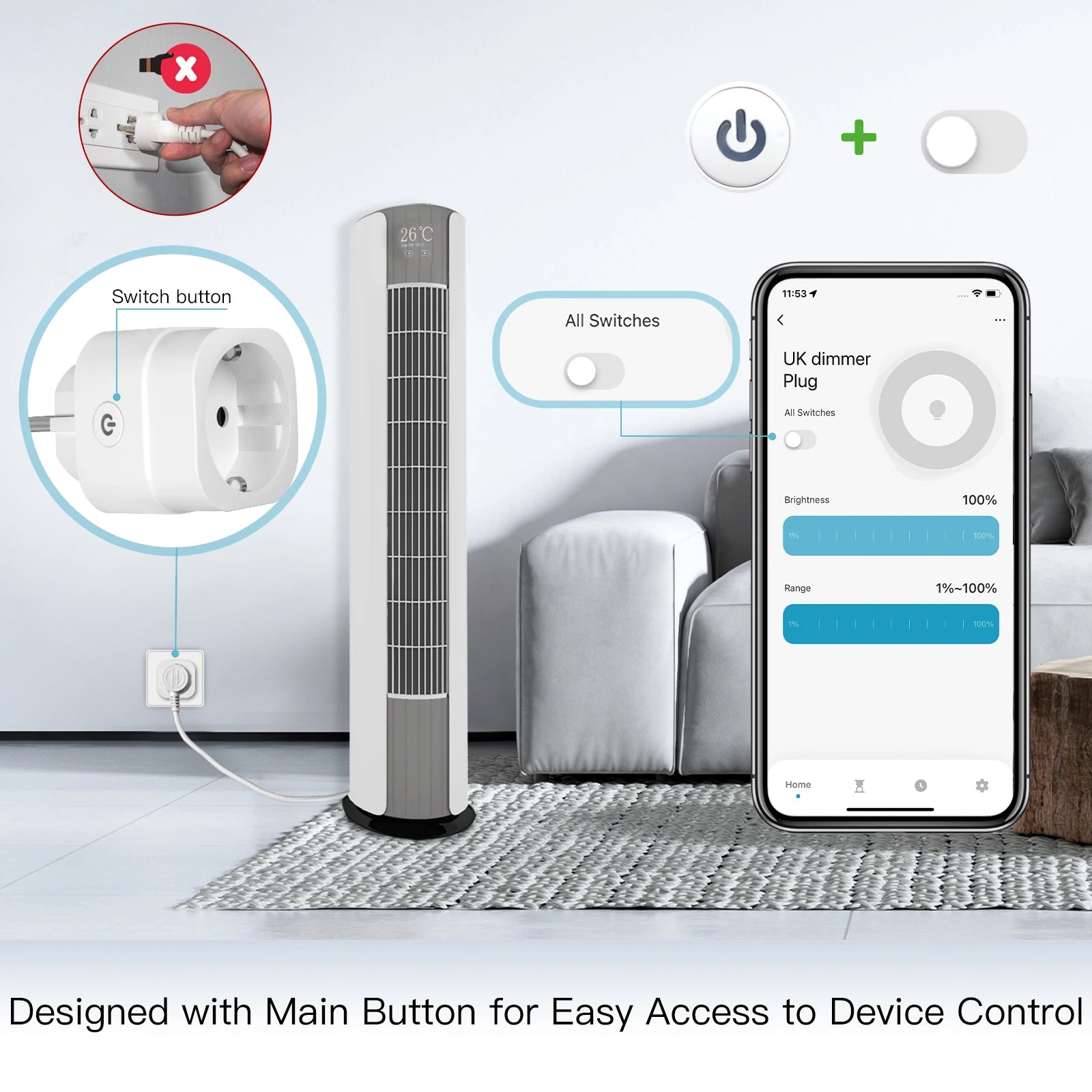 Prise connectée WiFi – suivi de consommation