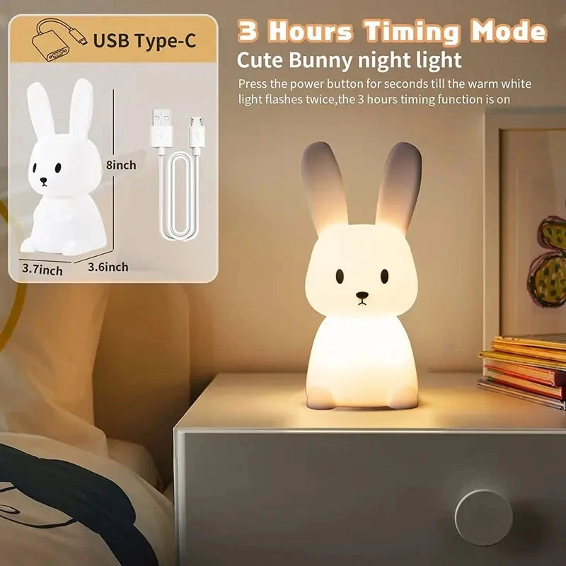 Veilleuse bébé en silicone – lumière douce tactile