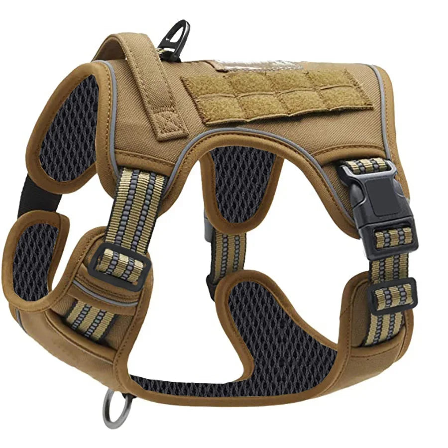 Harnais anti-traction réglable pour chien + laisse