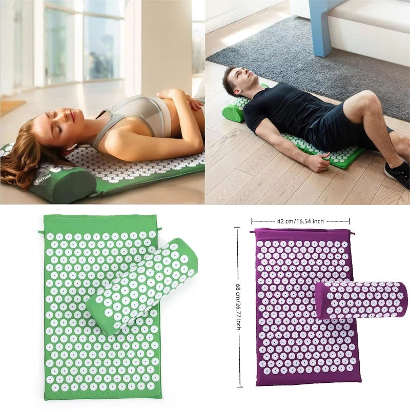 Tapis d'acupression + coussin – rituel détente