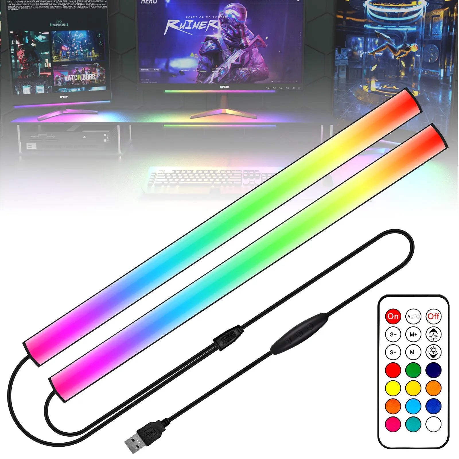 Barre lumineuse d'écran LED – sans reflet – télécommande