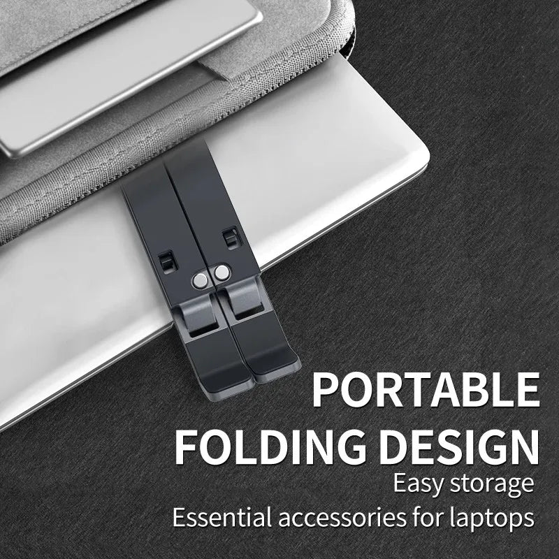 Support PC portable en aluminium pliable
