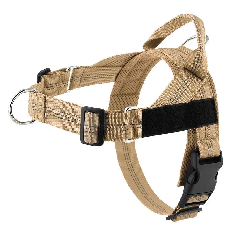 Harnais anti-traction réglable pour chien + laisse