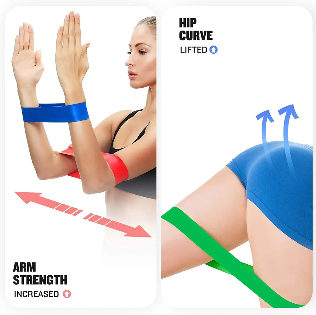 Bandes de résistance élastiques – set fitness – lot de 5