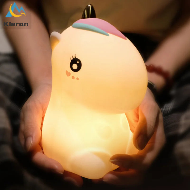 Veilleuse bébé en silicone – lumière douce tactile