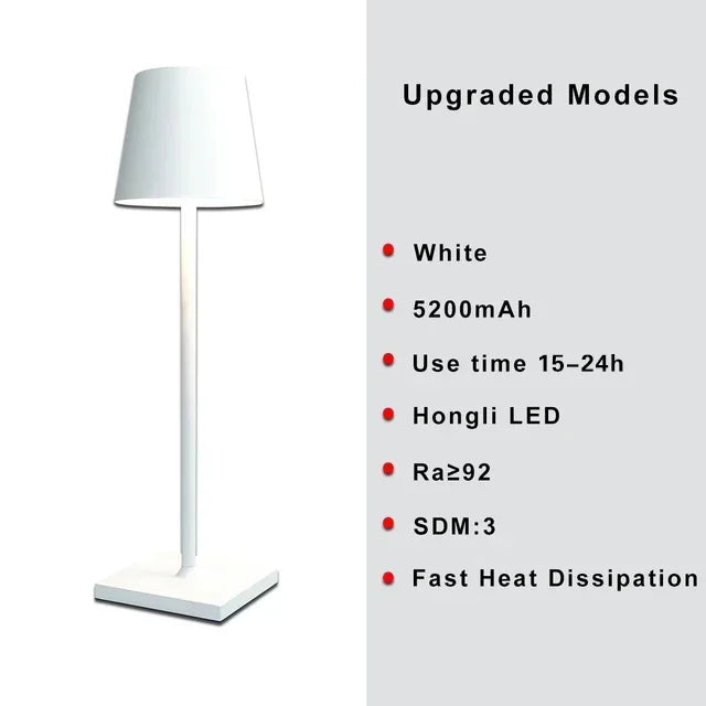 Lampe de table LED sans fil rechargeable – veilleuse d'ambiance rechargeable