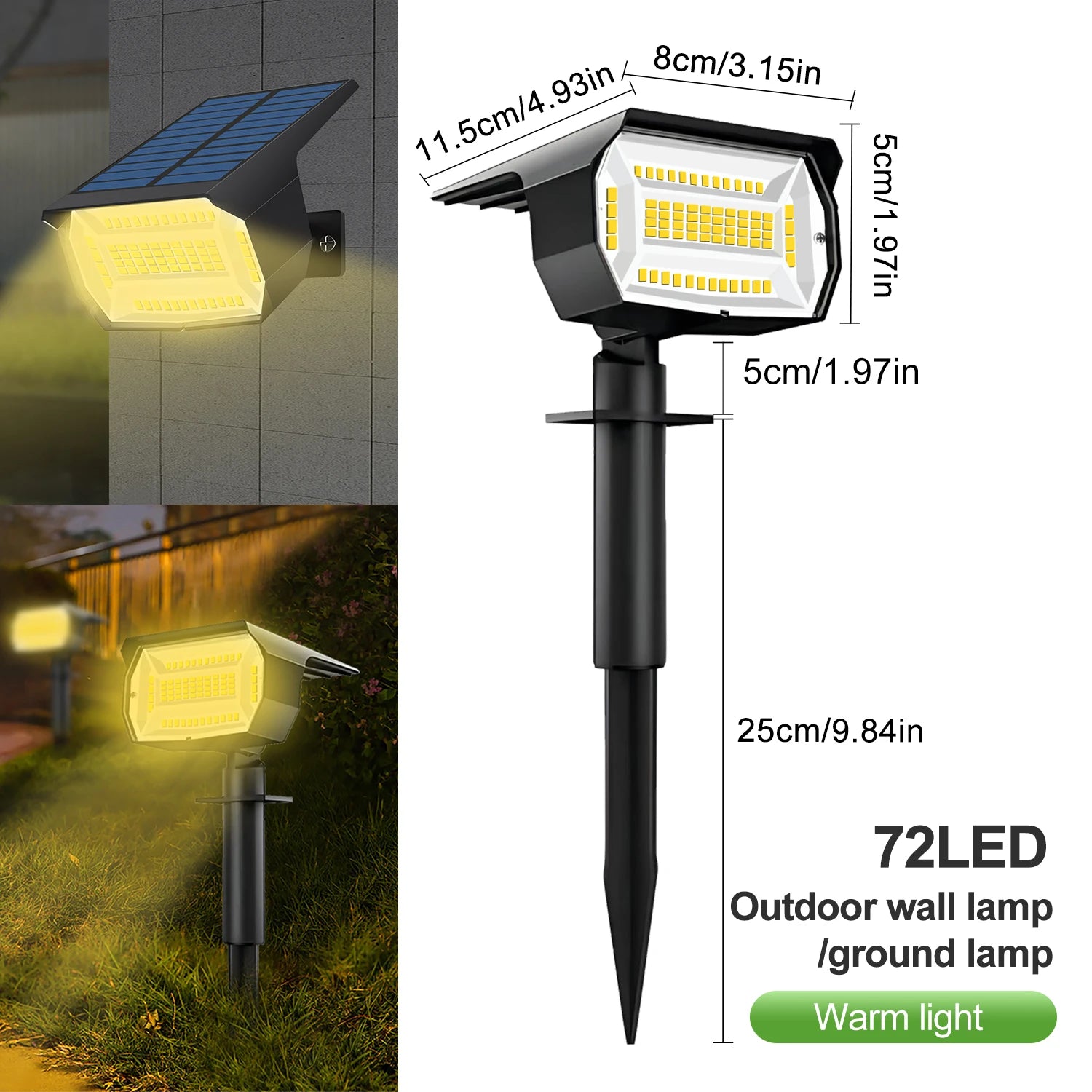 Éclairage solaire de jardin – étanche & sans fil