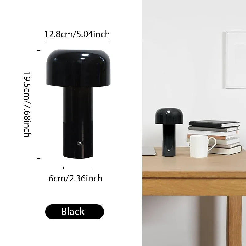 Lampe champignon LED sans fil – veilleuse tactile rechargeable