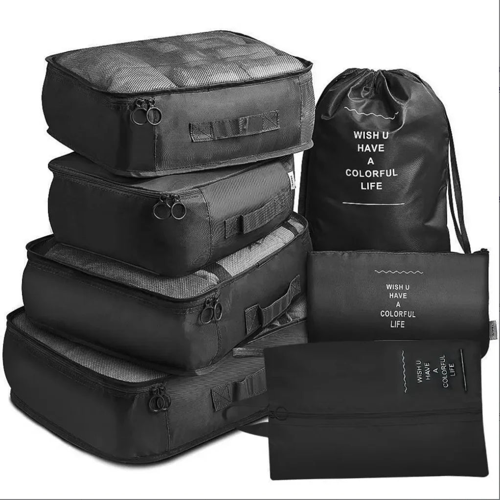 Cubes de rangement de voyage à compression – lot de 7