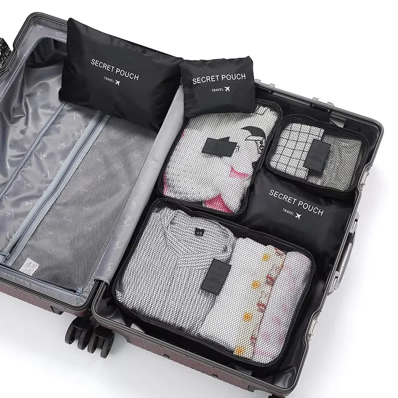 Cubes de rangement de voyage à compression – lot de 6