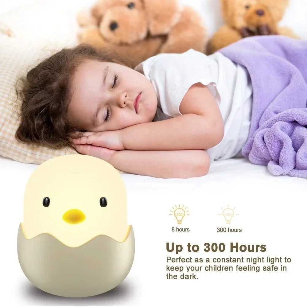 Veilleuse bébé en silicone – lumière douce tactile