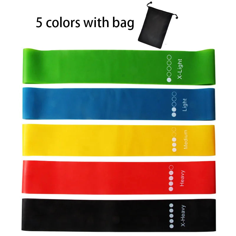 Bandes de résistance élastiques – set fitness – lot de 5