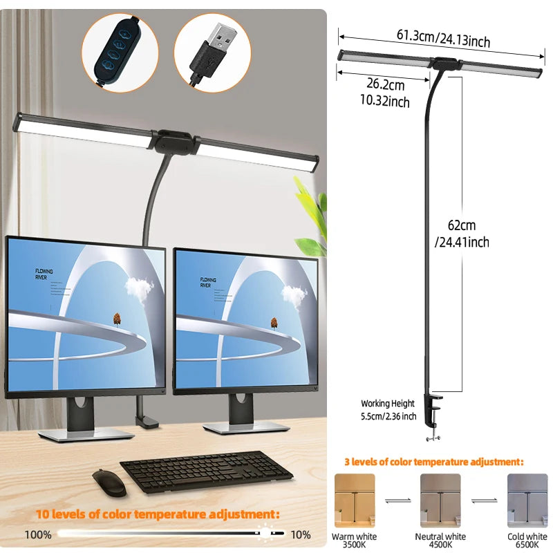 Barre lumineuse d'écran LED – sans reflet