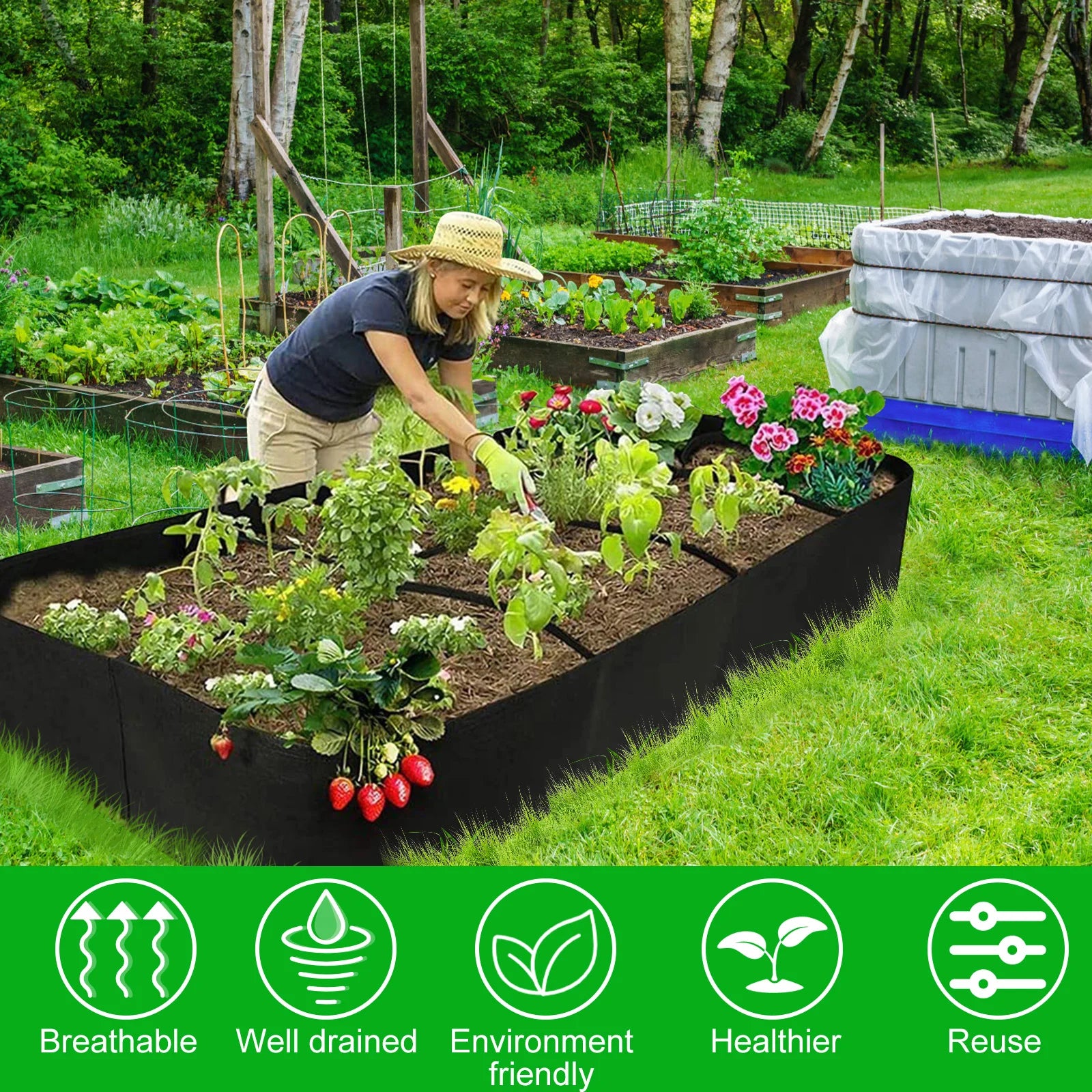 Sacs de culture en feutre – potager