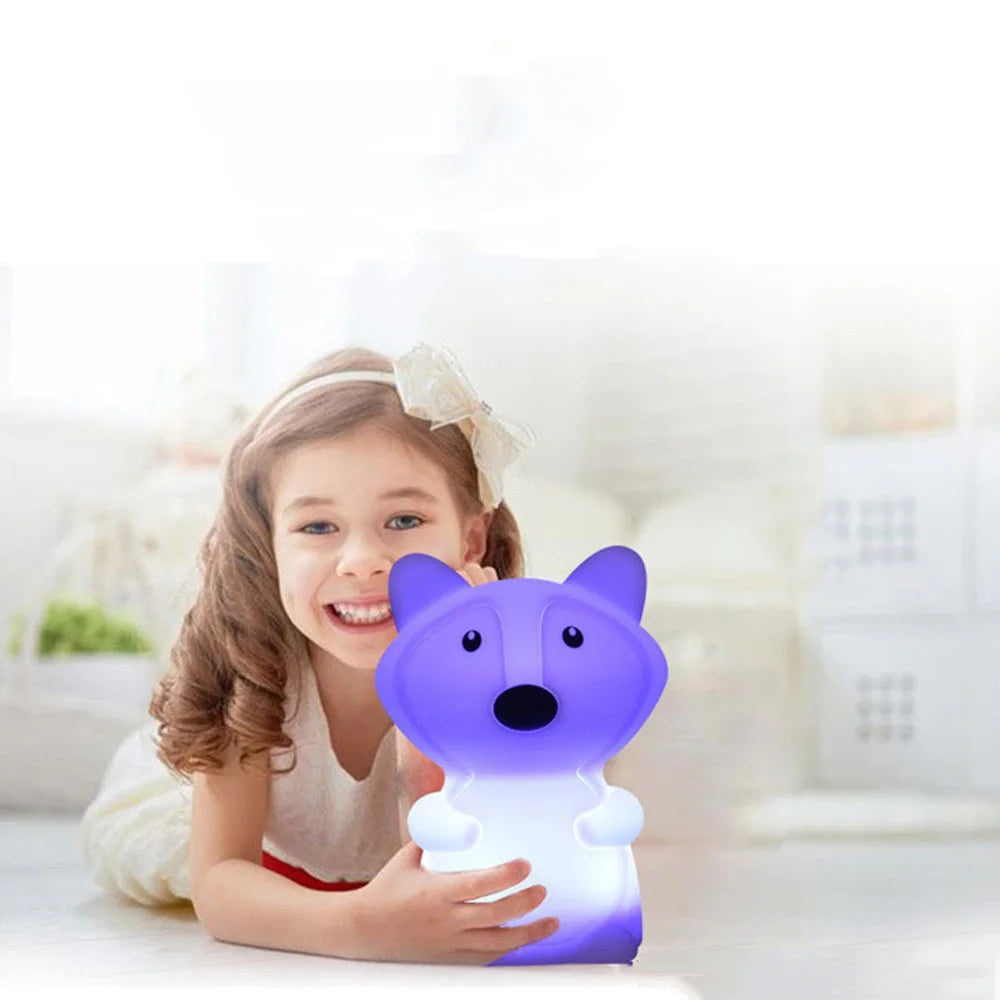 Veilleuse bébé en silicone – lumière douce tactile