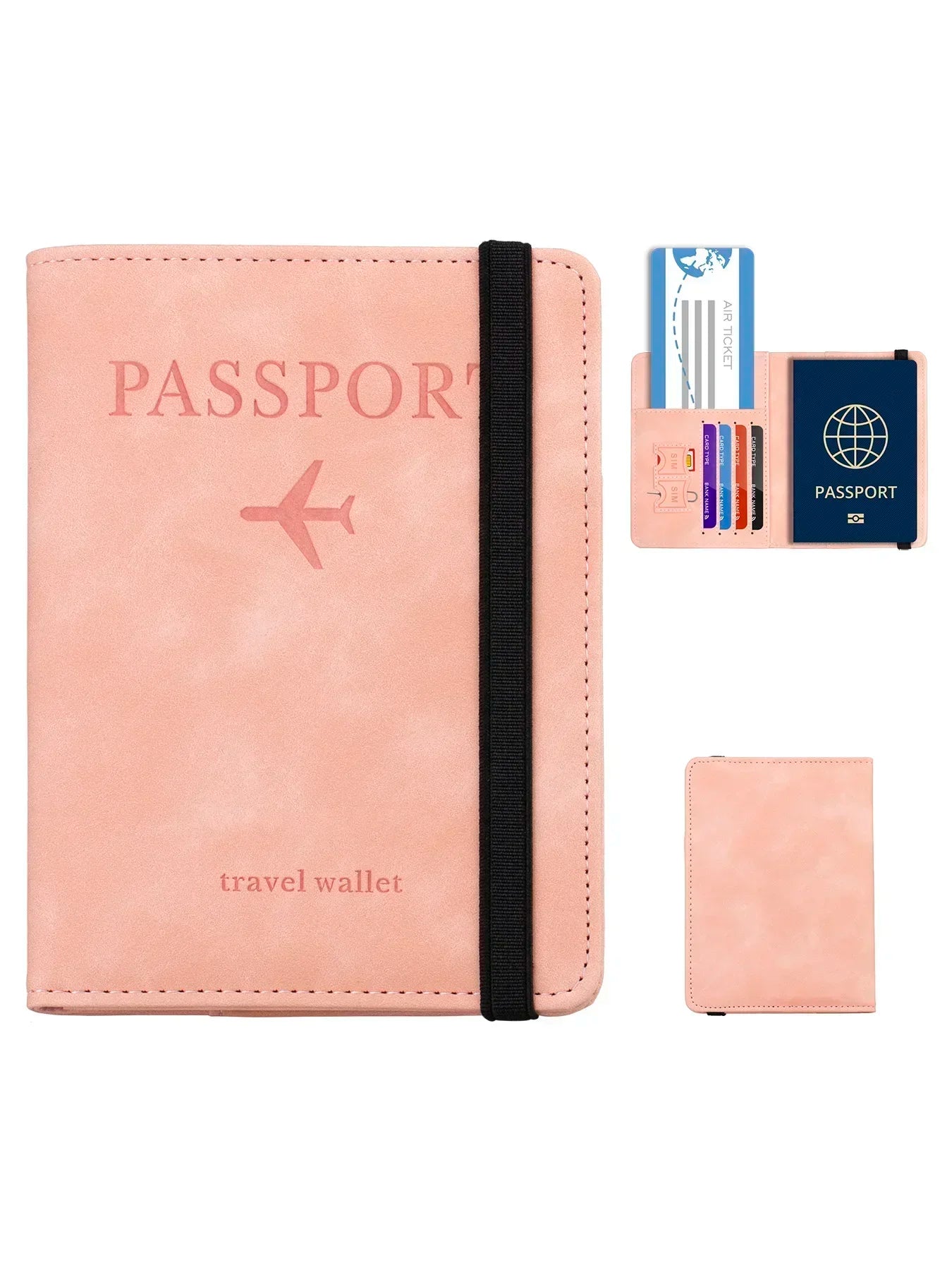 Pochette passeport anti-RFID – tour de cou