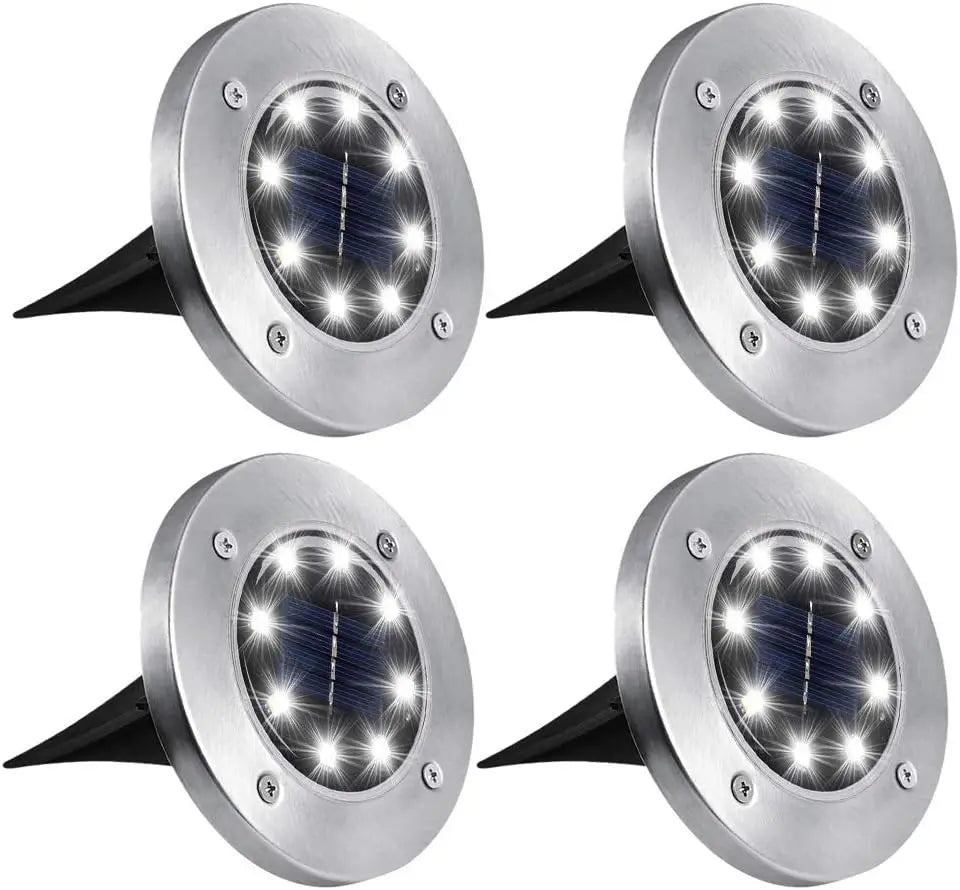 Éclairage solaire de jardin – étanche & sans fil – lot de 4