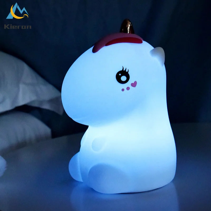 Veilleuse bébé en silicone – lumière douce tactile