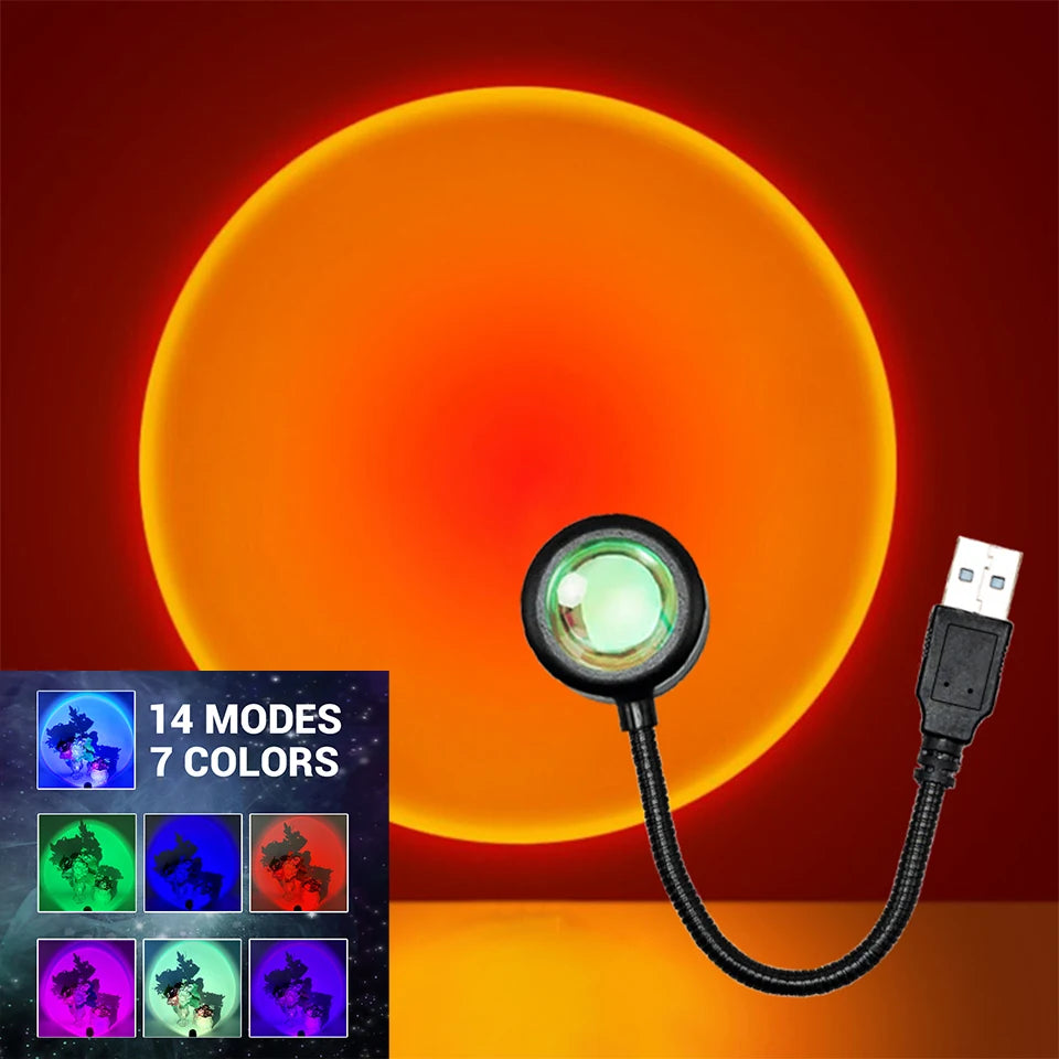 Lampe coucher de soleil – veilleuse d'ambiance USB