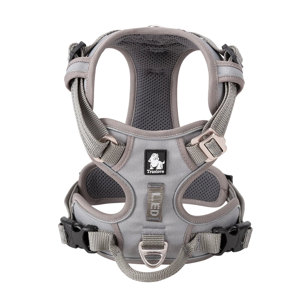 Harnais anti-traction réglable pour chien + laisse
